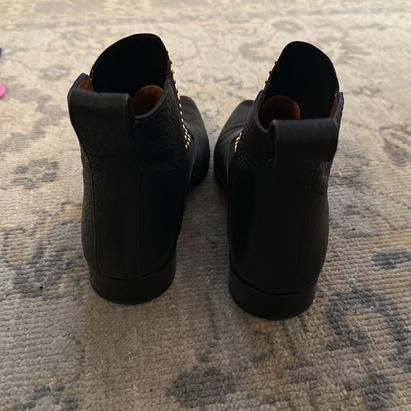 Chloe black gold studded Drew Chelsea boots booties 37.5 - Picture 6 of 8
